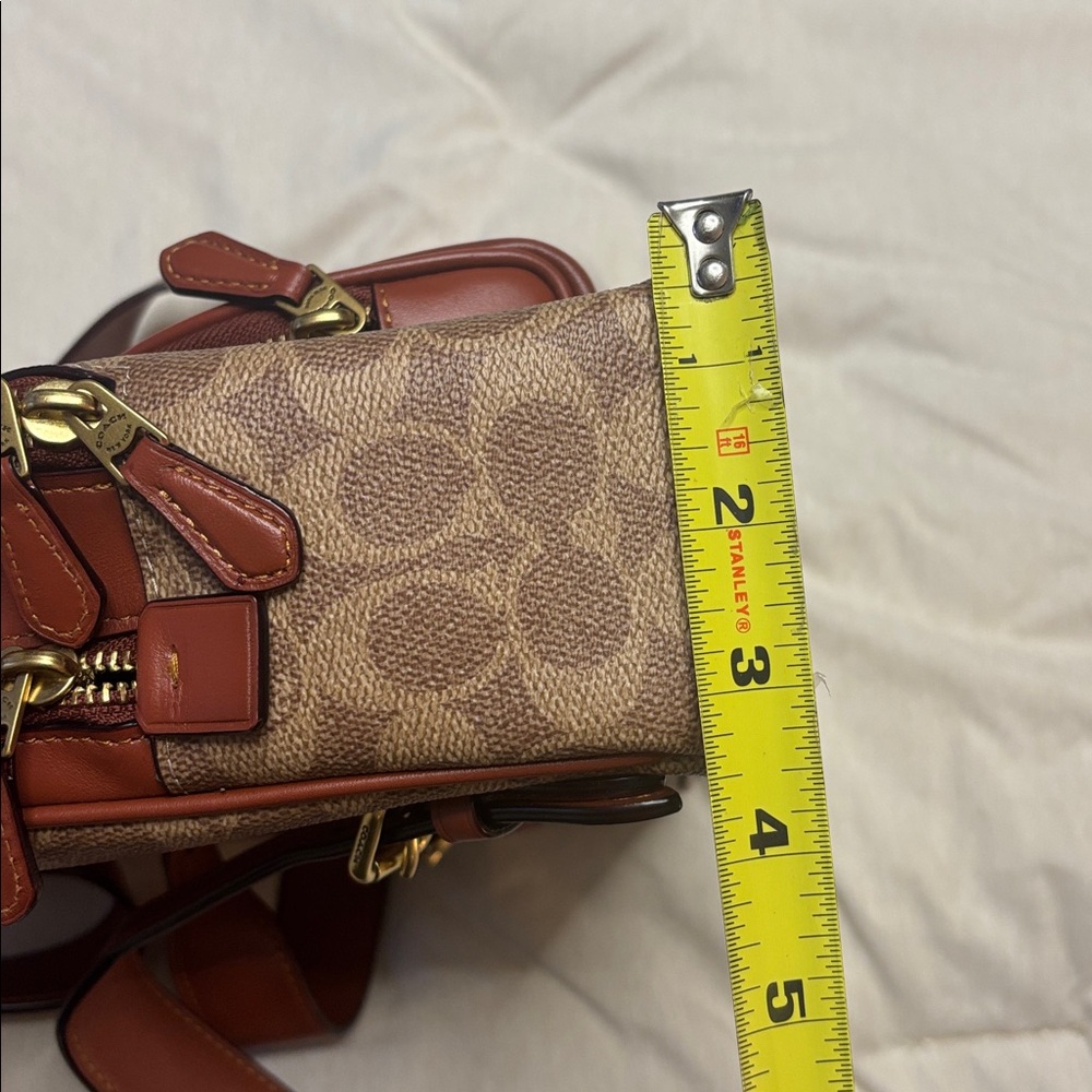 Coach Tan and Brown Signature Backpack purse - Picture 8 of 8